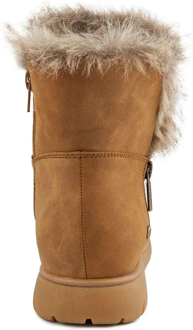 LONDON FOG Women's Wendyl Zip Up Winter Boots Warm Winter Booties