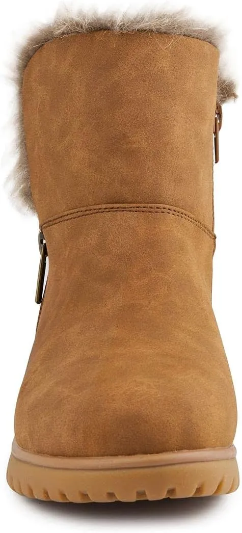 LONDON FOG Women's Wendyl Zip Up Winter Boots Warm Winter Booties