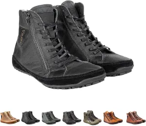 Magic Shoes Alaskan Mens Winter Boots with Fleece Lined Barefoot Shoes for Couples Non-Slip Hiking Footwear Comfort Warm Work Boots Grounded Shoes Zero Drop Booties Walking