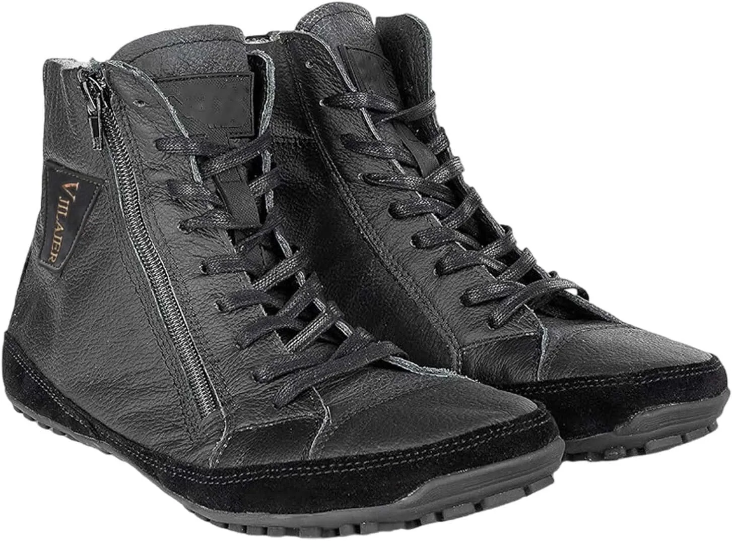 Magic Shoes Alaskan Mens Winter Boots with Fleece Lined Barefoot Shoes for Couples Non-Slip Hiking Footwear Comfort Warm Work Boots Grounded Shoes Zero Drop Booties Walking