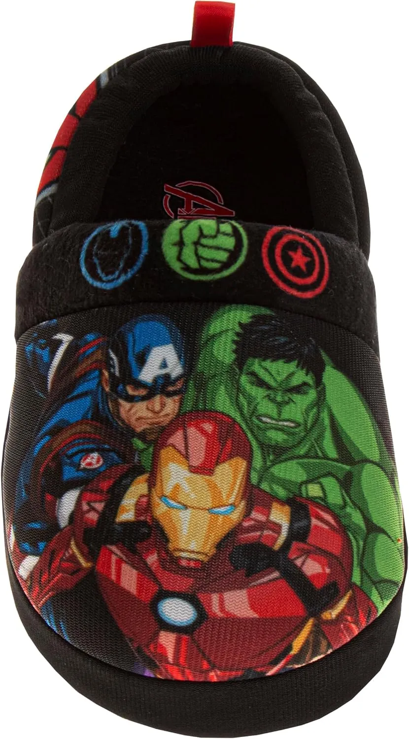 Marvel Spiderman Slipper Boots for Boys - The Amazing Spidey House Shoes Indoor Cozy Plush Slippers (sizes: 5-10 Toddlers / 11-12 Little Kids)