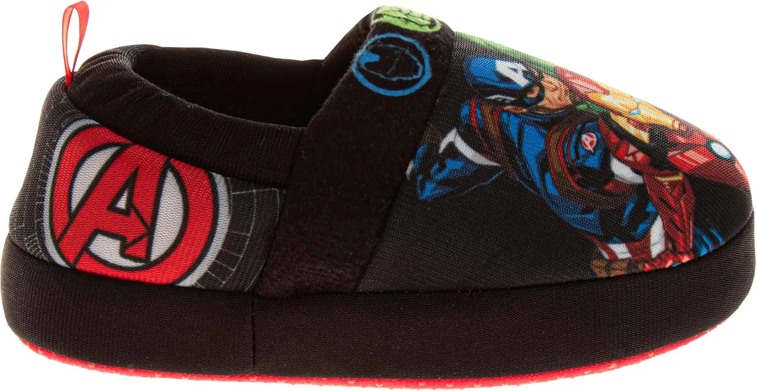 Marvel Spiderman Slipper Boots for Boys - The Amazing Spidey House Shoes Indoor Cozy Plush Slippers (sizes: 5-10 Toddlers / 11-12 Little Kids)