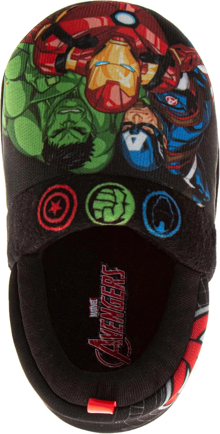 Marvel Spiderman Slipper Boots for Boys - The Amazing Spidey House Shoes Indoor Cozy Plush Slippers (sizes: 5-10 Toddlers / 11-12 Little Kids)