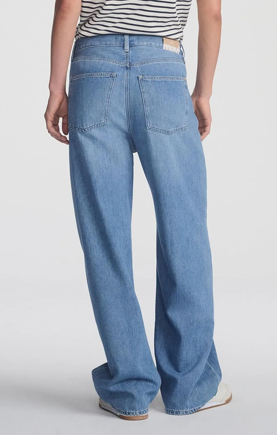 Mavi Women's Nella High Rise Wide Leg Jeans, Light Blue Well Blue