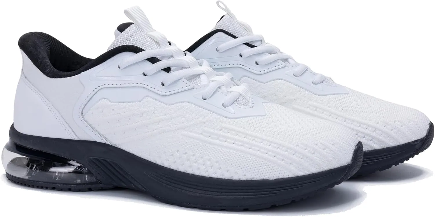 Mens Athletic Running Shoes Easy Slip On Tennis Sneakers Lightweight Comfortable Gym Walking Shoes for Men