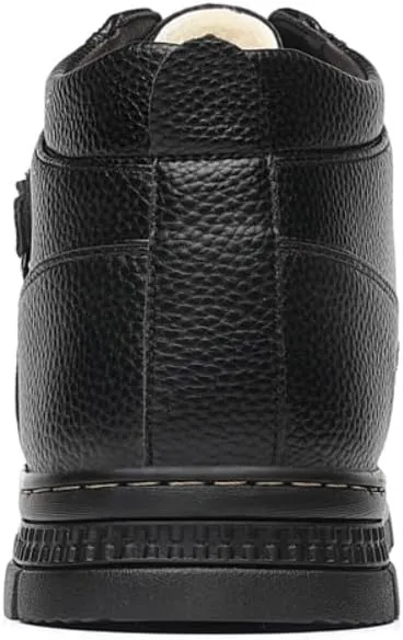Men's Casual Dress Boots, Warm Thick Sole Lace-up Snow Boots for Men, PU Lining & Sheepskin Suede, Winter Boots for Business & Daily Wear, Trendy Mid-calf Boots for Men
