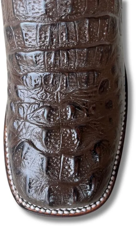 Men's Exotic Pattern Western Cowboy Slip-On Square Toe Boots in Leather-Alex Series Snake, Caiman & Ostrich Styling bota de vaquero para hombre