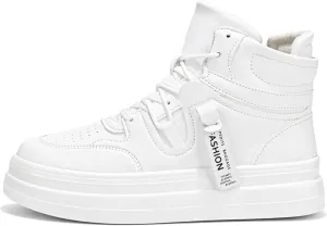 Men's High Top Boots Sneakers - Fashion Lace-Up Boots,Casual Skate Shoes, Lightweight Breathable Streetwear for Comfortable Non-Slip Walking