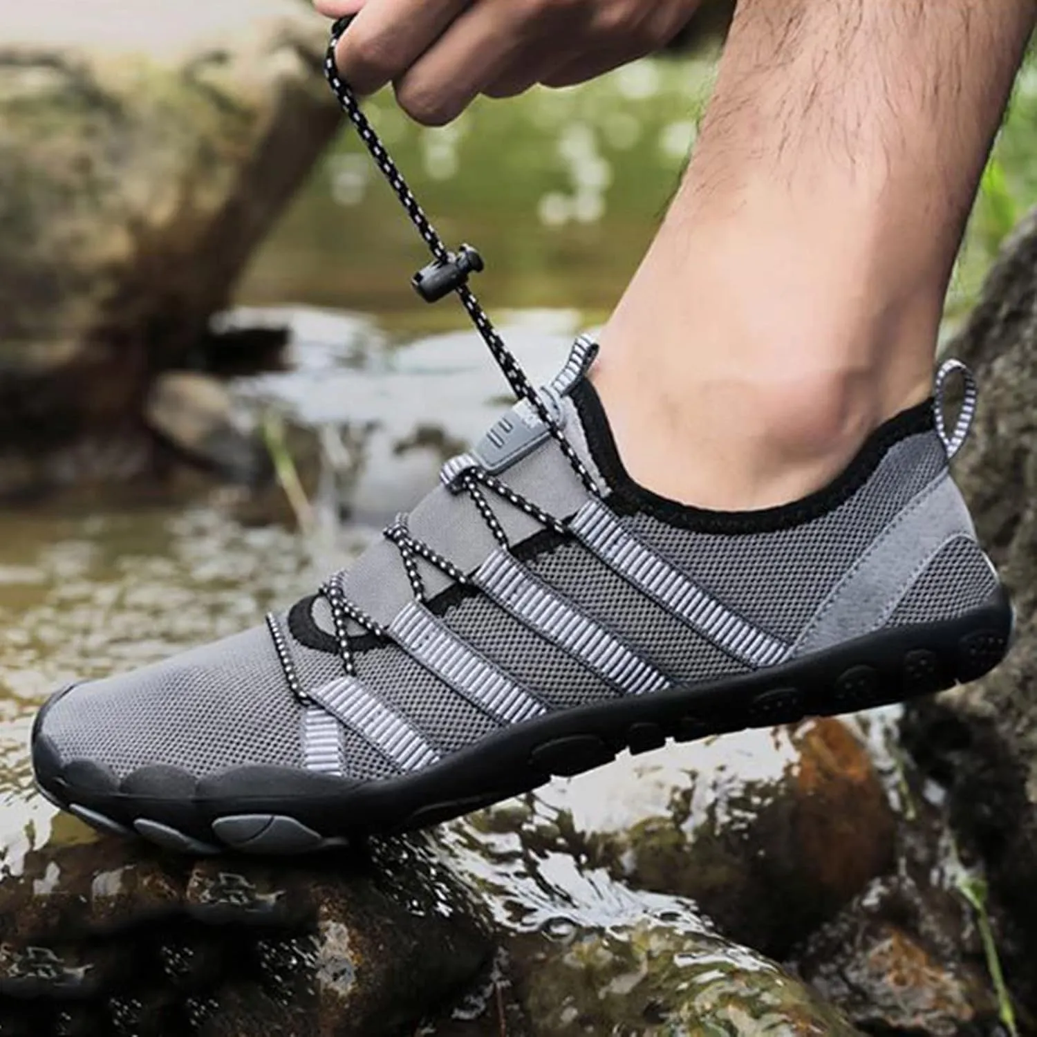 Mens Outdoor Wading Shoes Fashion Grounded Footwear Sneakers Comfort Breathable Beach Sports Shoe Surfing Shoe
