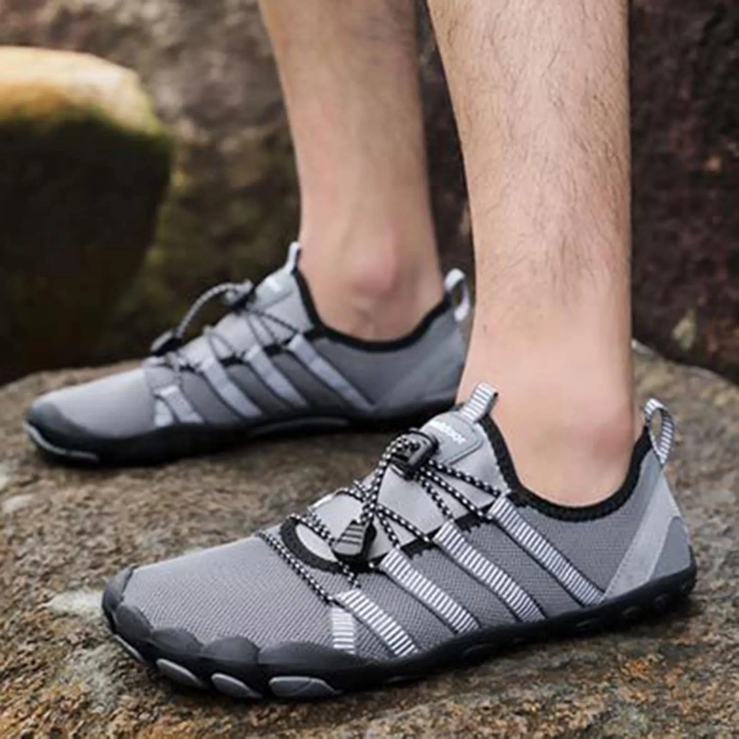 Mens Outdoor Wading Shoes Fashion Grounded Footwear Sneakers Comfort Breathable Beach Sports Shoe Surfing Shoe