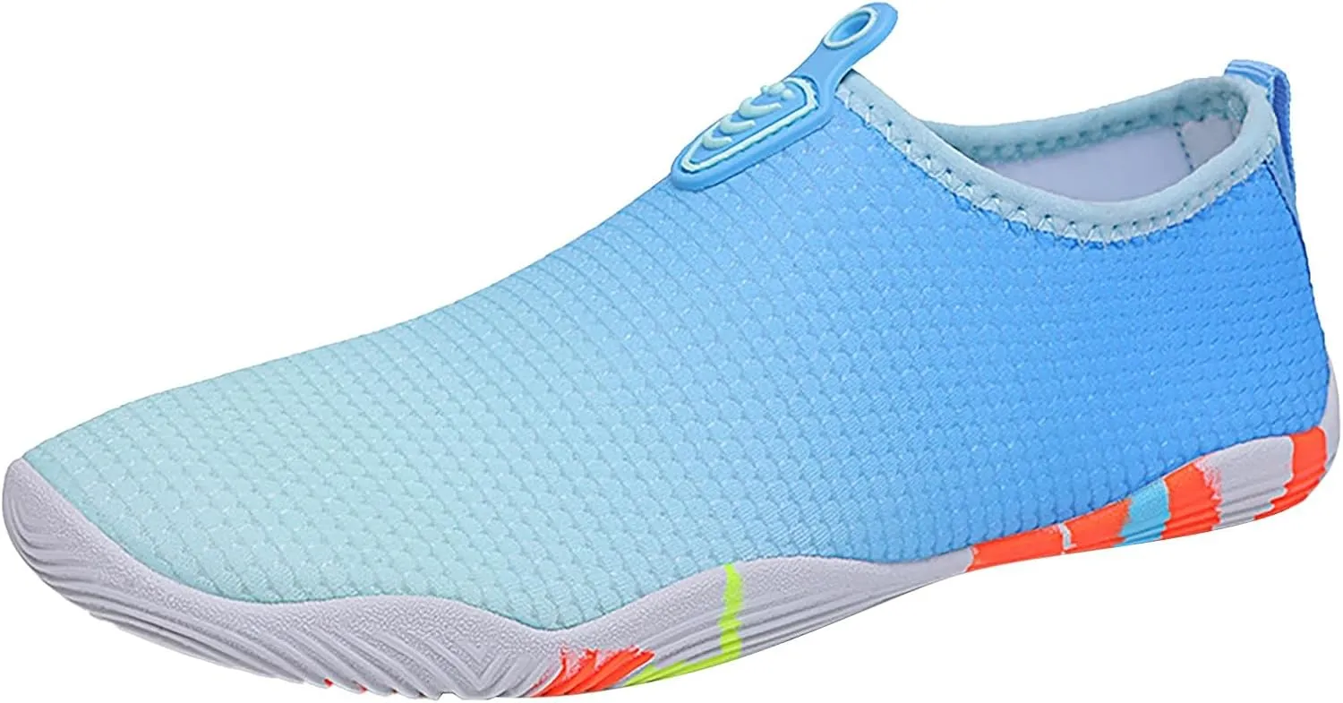 Mens Water Shoes Wide Width Breathable Barefoot Shoes Wide Feet Beach Sports Quick Dry for Boating Fishing Diving Surfing