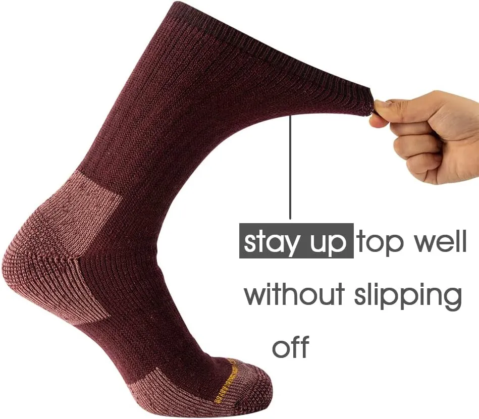 Merino Wool Socks for Men Hiking Thermal Winter Crew Socks Boot Socks