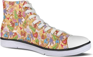 Micoklinlin Womens Canvas Shoes High Top Teens Girls Canvas Sneakers Tennis Shoe Lace Up Casual Classic Flat Walking Shoes