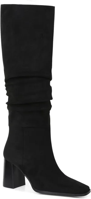 mikarka Suede Knee High Boots Women Slouchy Tall Boots for Women Square Toe Chunky Block High Heel 2024 Fall Boots Slip-On Long Boots