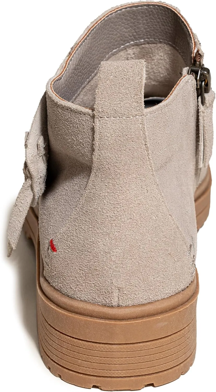 Minnetonka Joyelle – Ankle Booties for Women with Anishinaabe Designed Lug Sole and Cushioned Footbed