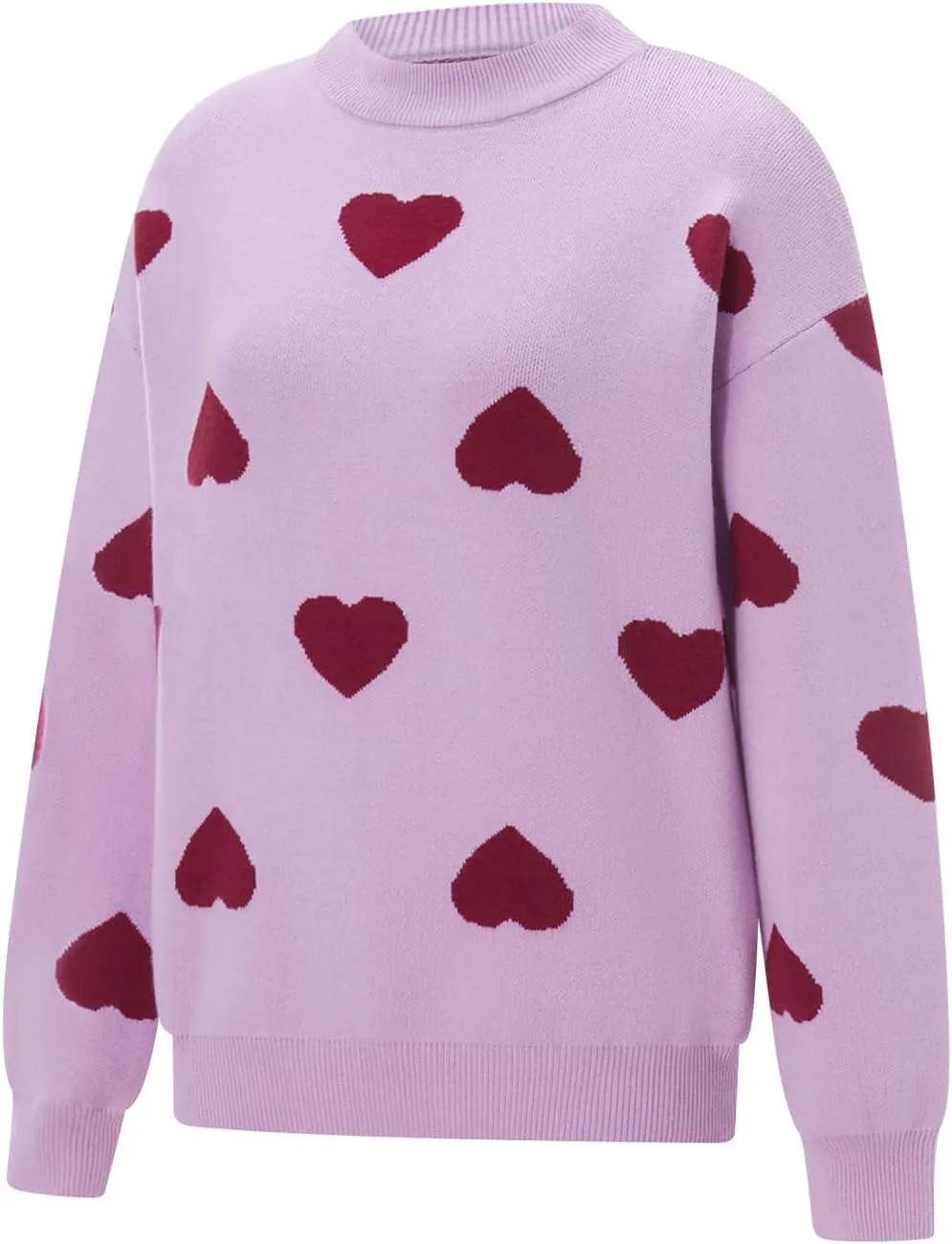 Mommy and Me Valentine's Day Sweaters Cute Heart Knit Sweatshirt Pullover Tops Crewneck Family Matching Outfits