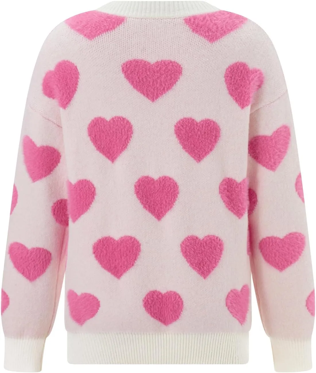 Mommy and Me Valentine's Day Sweaters Cute Heart Knit Sweatshirt Pullover Tops Crewneck Family Matching Outfits