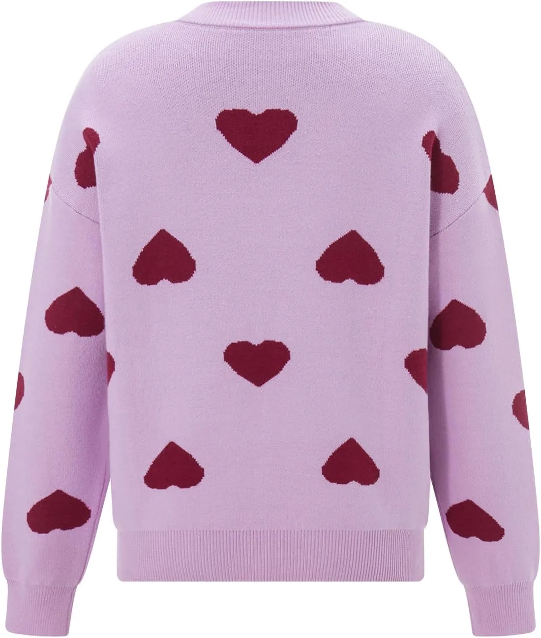 Mommy and Me Valentine's Day Sweaters Cute Heart Knit Sweatshirt Pullover Tops Crewneck Family Matching Outfits