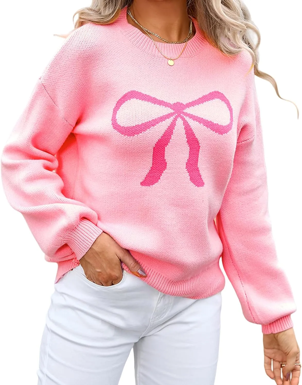 Mommy and Me Valentine's Day Sweaters Cute Heart Knit Sweatshirt Pullover Tops Crewneck Family Matching Outfits