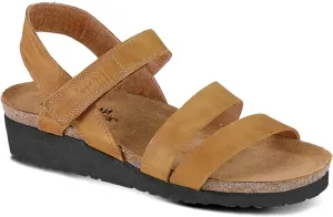 NAOT Kayla Women's Sandals – 3-Strap Support with Backstrap, Cork-Latex Footbed, Arch Support – Comfortable for All-Day Walking Oily Dune Nubuck 7-7.5 N-M US
