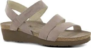 NAOT Kayla Women's Sandals – 3-Strap Support with Backstrap, Cork-Latex Footbed, Arch Support – Comfortable for All-Day Walking Stone Nubuck 11-11.5 N-M US