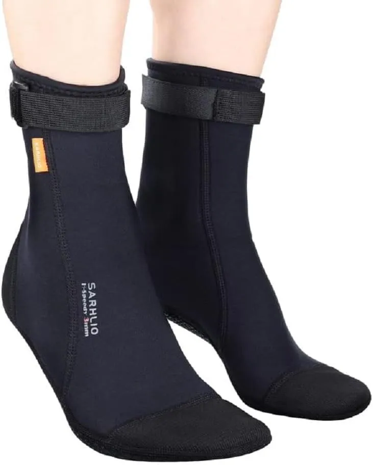 Neoprene Water Socks,3mm Diving Socks Anti-Slip Wetsuit Beach Booties for Outdoor Water Sports Diving Swimming