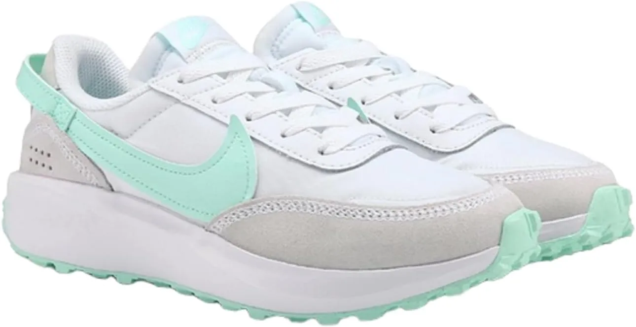 Nike Women's Waffle Debut Retro Sneakers (White/Mint) - Size 9.5 M