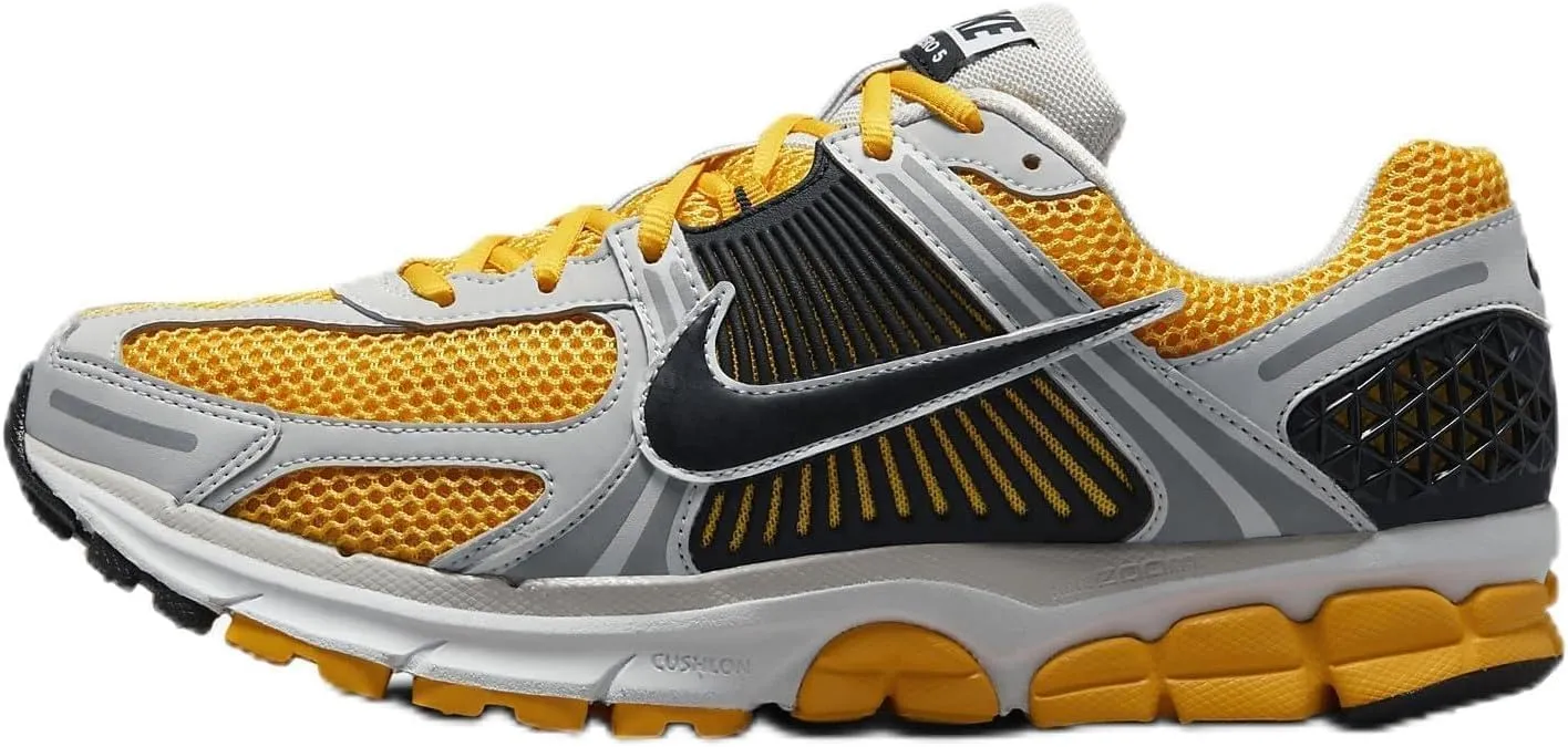 Nike Zoom Vomero 5 Mens (FB9149-002, Photon Dust/University Gold/Laser Orange/Black) Size 9.5
