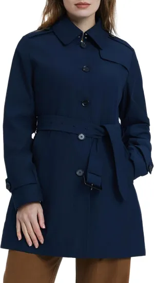 Orolay Women's Belted Trench Coat Windproof Classic Overcoat Slim Outdoor Jackets with Wide Lapel