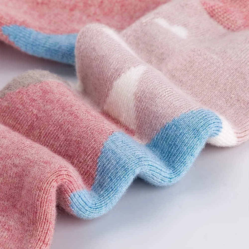 OutdoorMaster Kids Ski Socks - Merino Wool Blend, Over the Calf Design