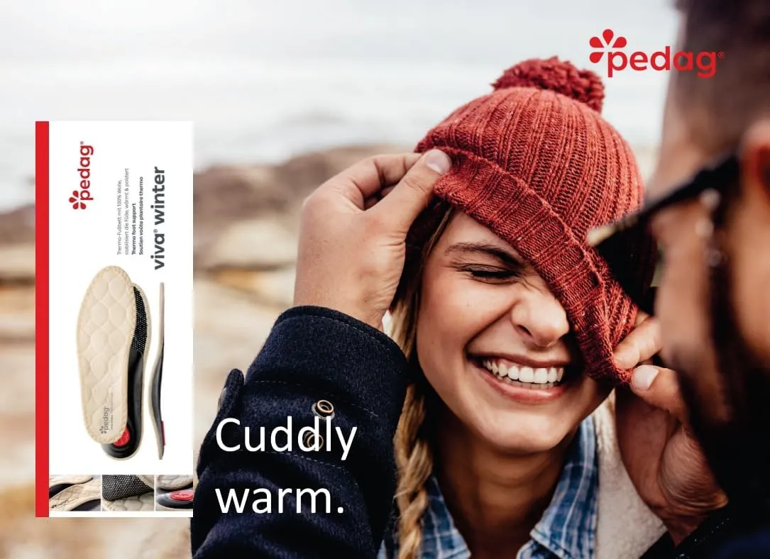 Pedag Viva Winter | Insulating Insoles | Made in Germany | Heel Cushion, Longitudinal & Metatarsal Arch Support | Boost Warmth & Comfort | 1 Pair | Women US 11/ Men 8/ EU 41
