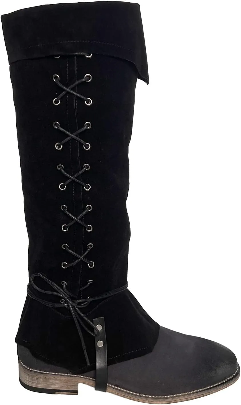 Pirate & Viking Medieval Guard Armor Faux Leather Steampunk Renaissance Boot Covers for Halloween Costumes