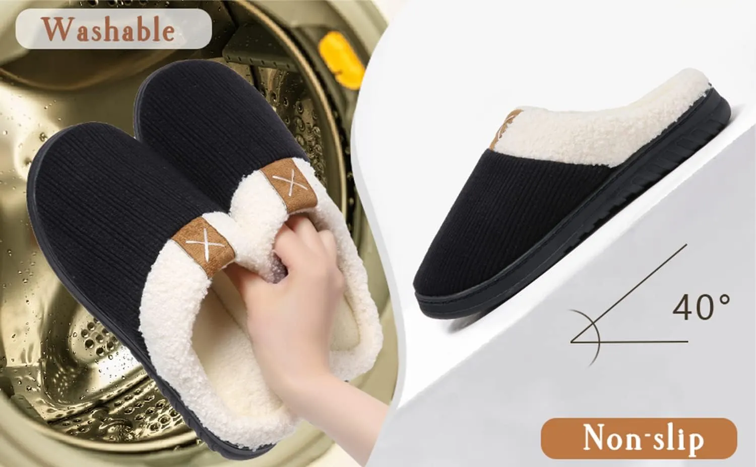 PLMOKN Slippers for Women Fuzzy Winter House Indoor Outdoor Platform Trendy Cozy Girls Shoes With Memory Foam Boots Send To A Friend Best Gifts