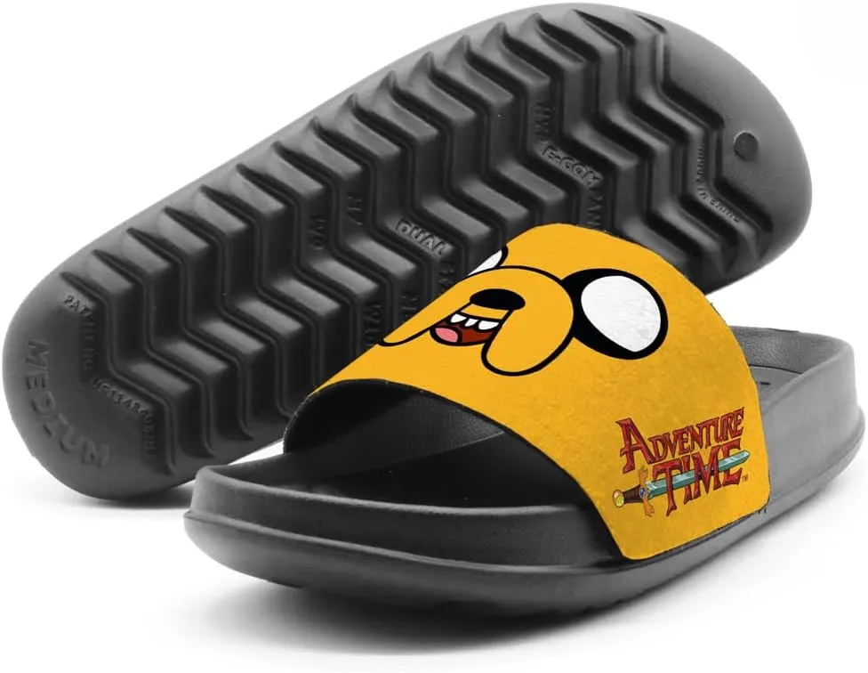 Popfunk Adventure Time Finn Jake Faces Unisex Adult Slides Adjustable Flip Flop Sandals Officially Licensed Hypd Slydr Switch™