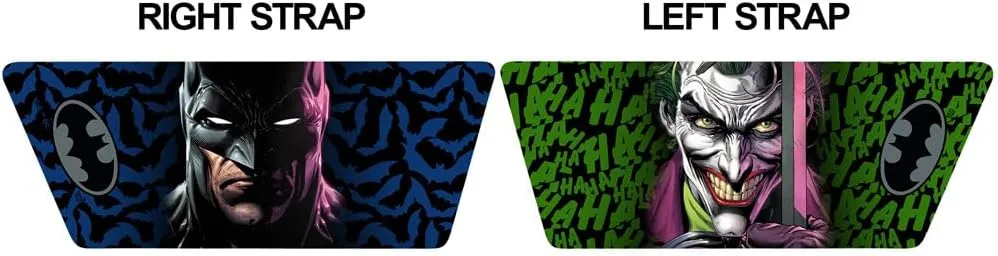 Popfunk Batman Joker Face to Face Unisex Adult Slides Adjustable Flip Flop Sandals Officially Licensed Hypd Slydr Switch™