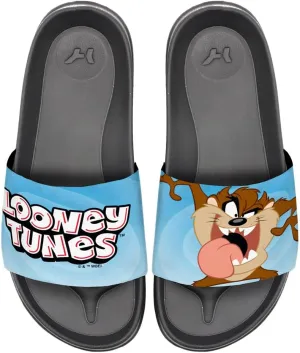 Popfunk Looney Tunes Taz Circle Unisex Adult Slides Adjustable Flip Flop Sandals Officially Licensed Hypd Slydr Switch™