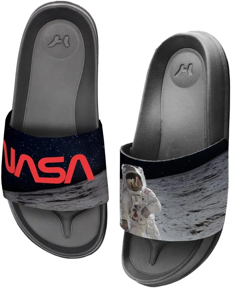 Popfunk NASA Apollo 11 Moon Unisex Adult Slides Adjustable Flip Flop Sandals Officially Licensed Hypd Slydr Switch™