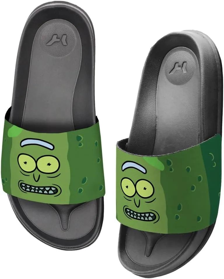 Popfunk Rick and Morty Pickle Rick Unisex Adult Slides Adjustable Flip Flop Sandals Officially Licensed Hypd Slydr Switch™