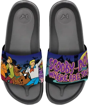 Popfunk Scooby-Doo Where Are You Unisex Adult Slides Adjustable Flip Flop Sandals Officially Licensed Hypd Slydr Switch™