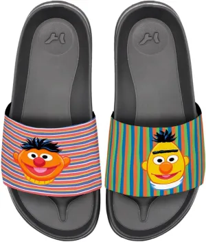 Popfunk Sesame Street Bert Ernie Face Unisex Adult Slides Sandals Officially Licensed Hypd Slydr Switch™