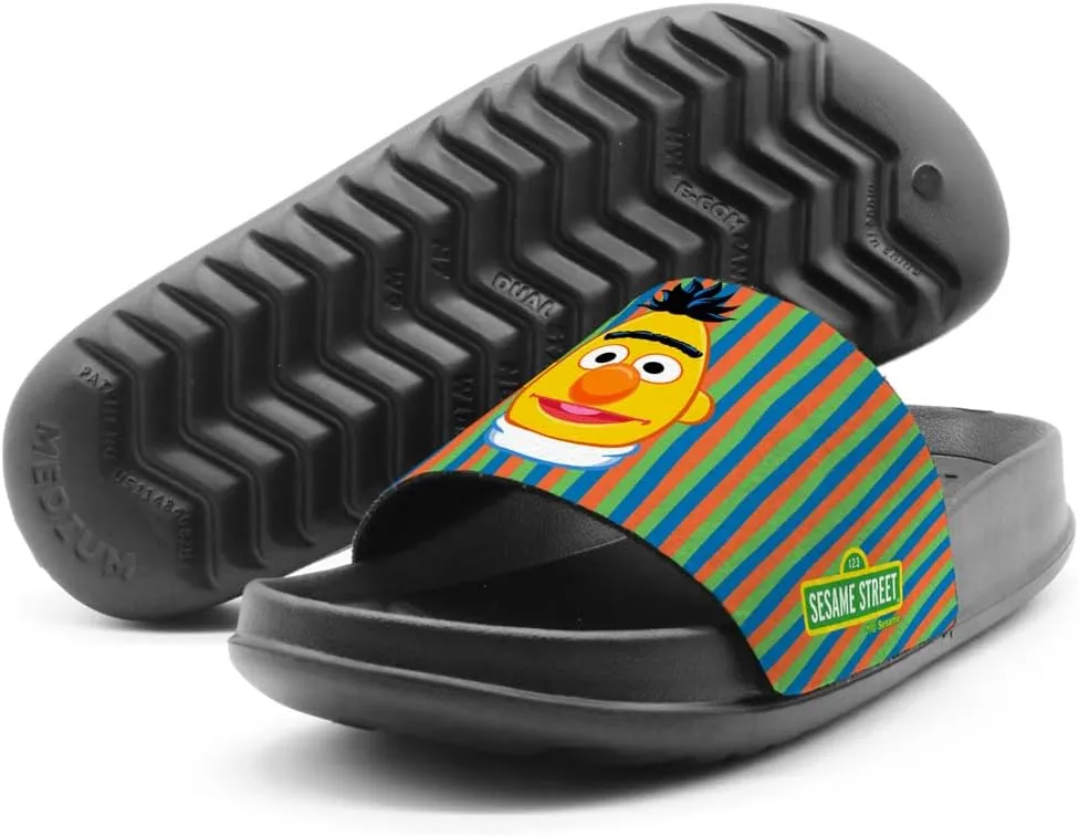 Popfunk Sesame Street Bert Ernie Face Unisex Adult Slides Sandals Officially Licensed Hypd Slydr Switch™