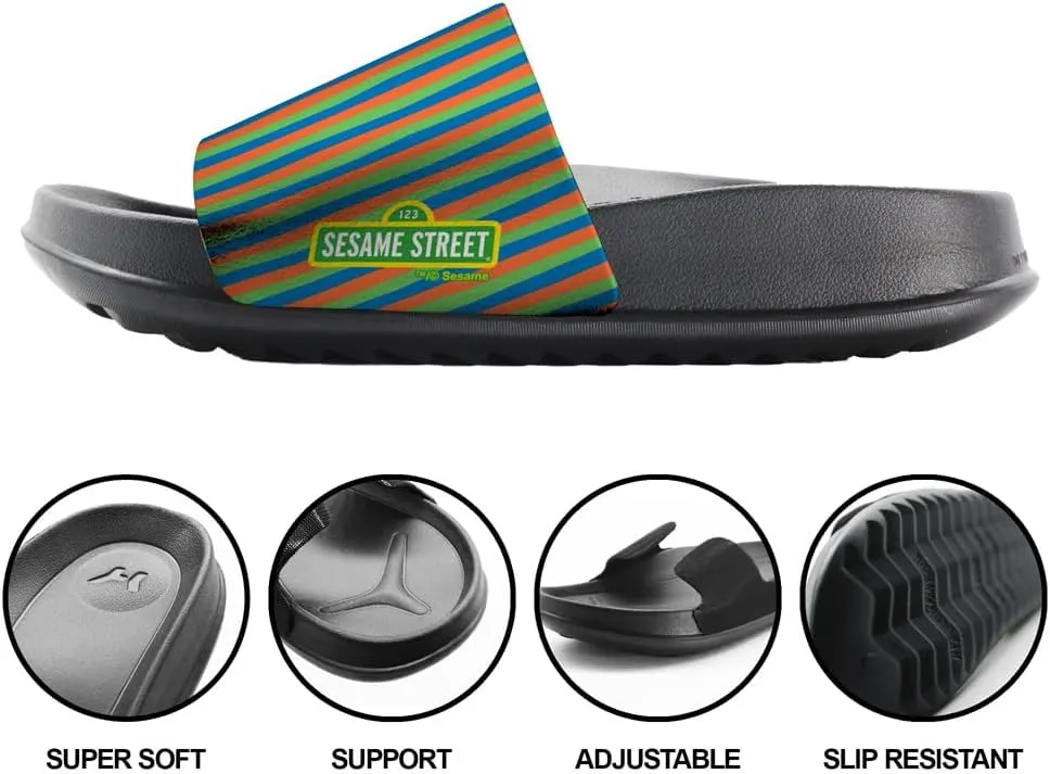 Popfunk Sesame Street Bert Ernie Face Unisex Adult Slides Sandals Officially Licensed Hypd Slydr Switch™