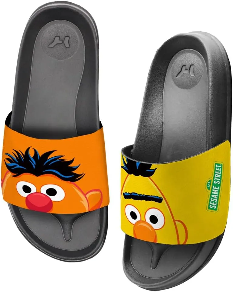 Popfunk Sesame Street Bert Ernie Peaking Unisex Adult Slides Sandals Officially Licensed Hypd Slydr Switch™