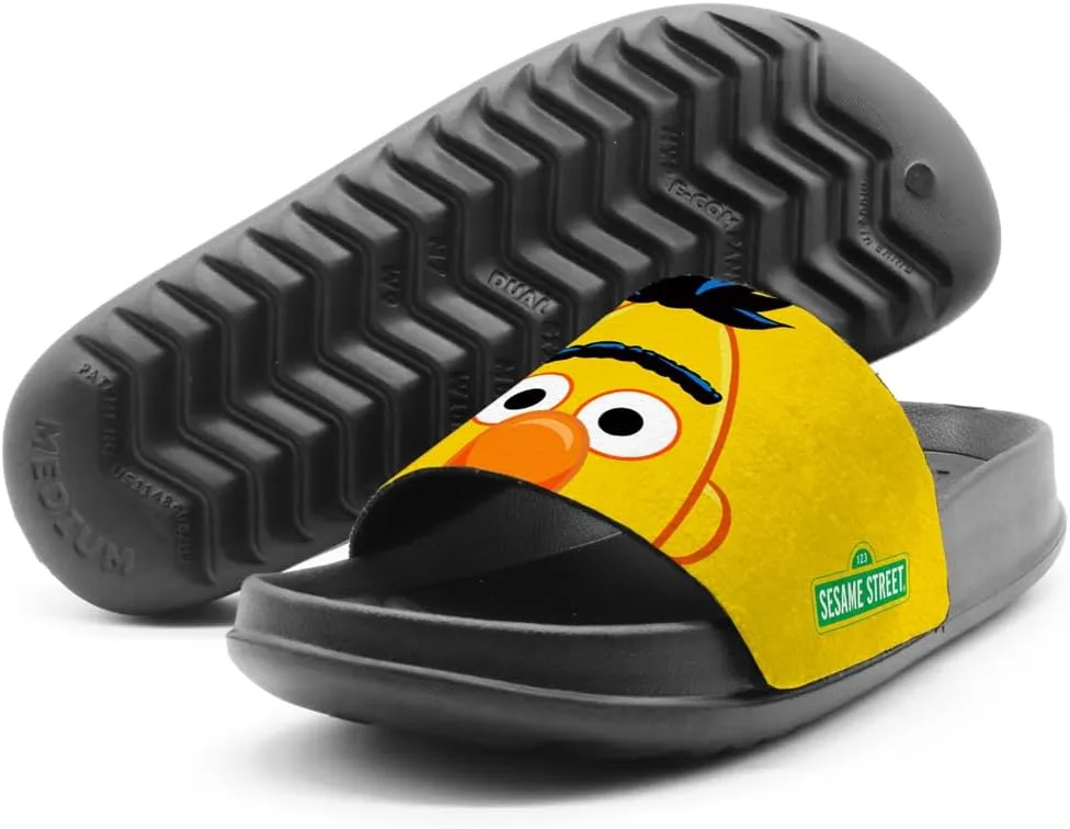 Popfunk Sesame Street Bert Ernie Peaking Unisex Adult Slides Sandals Officially Licensed Hypd Slydr Switch™