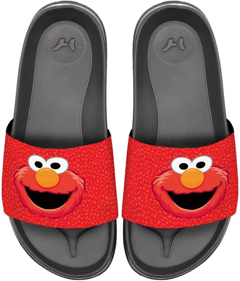 Popfunk Sesame Street Elmo Face Unisex Adult Slides Sandals Officially Licensed Hypd Slydr Switch™