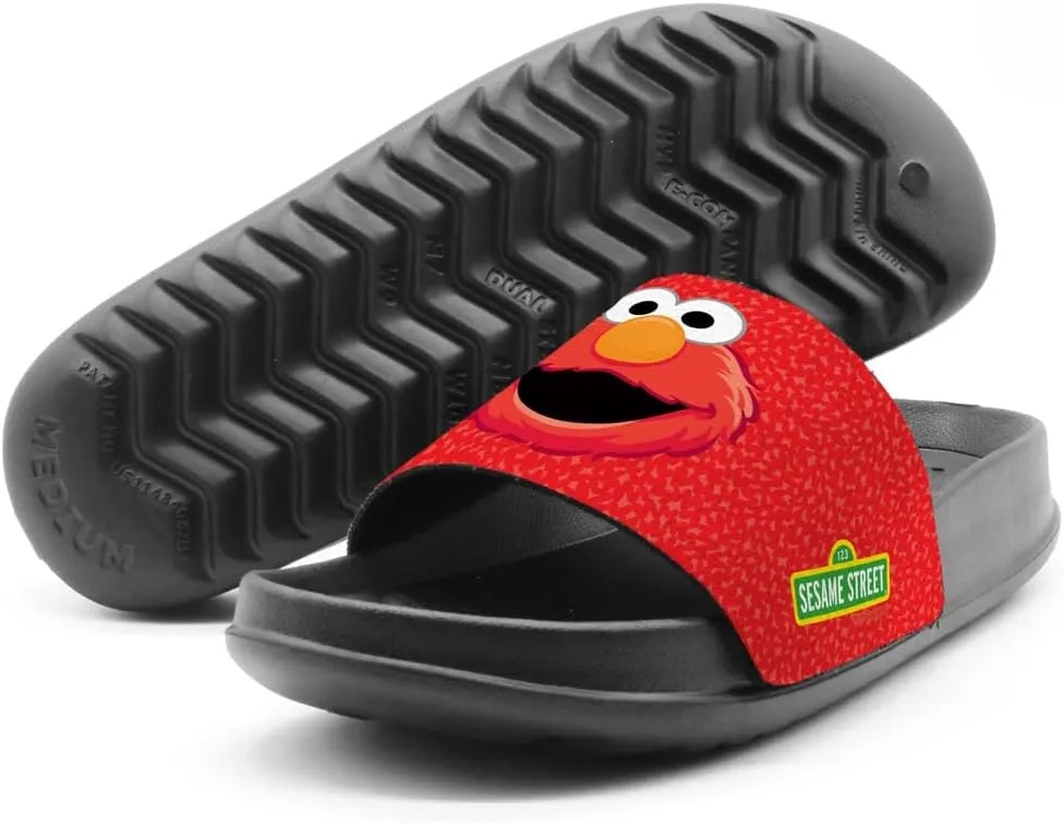 Popfunk Sesame Street Elmo Face Unisex Adult Slides Sandals Officially Licensed Hypd Slydr Switch™
