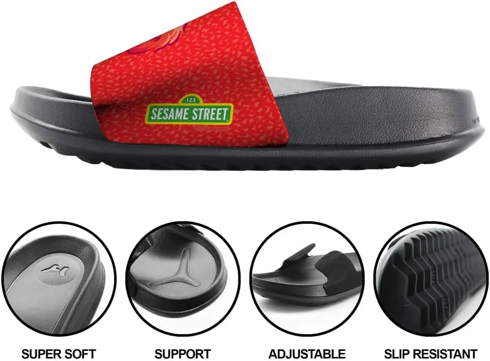 Popfunk Sesame Street Elmo Face Unisex Adult Slides Sandals Officially Licensed Hypd Slydr Switch™