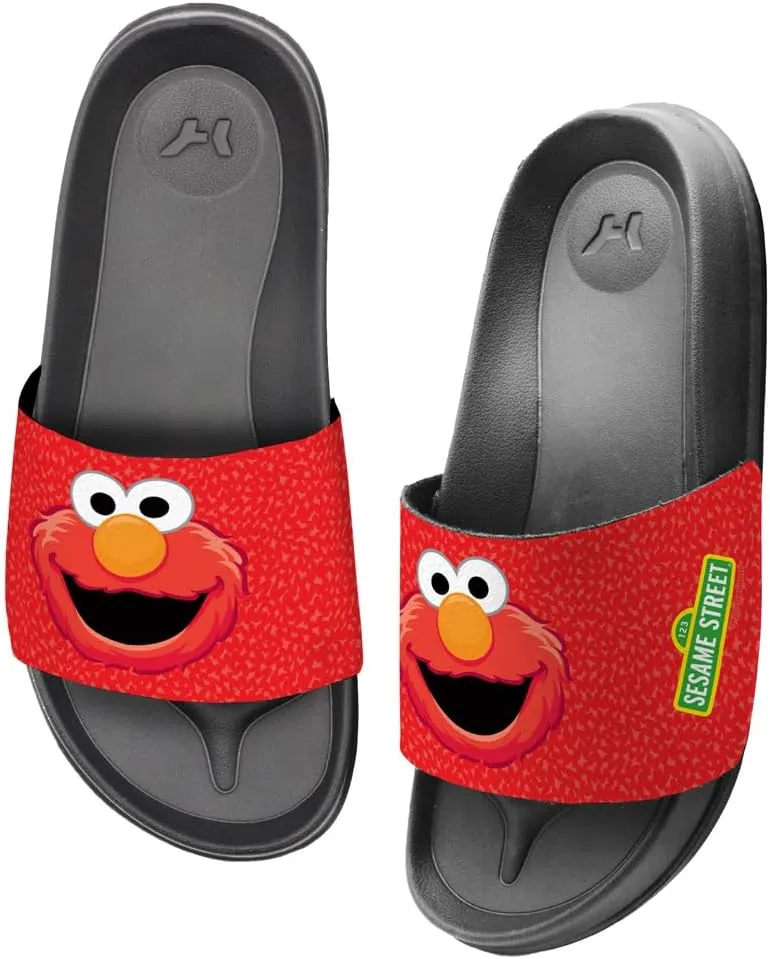 Popfunk Sesame Street Elmo Face Unisex Adult Slides Sandals Officially Licensed Hypd Slydr Switch™