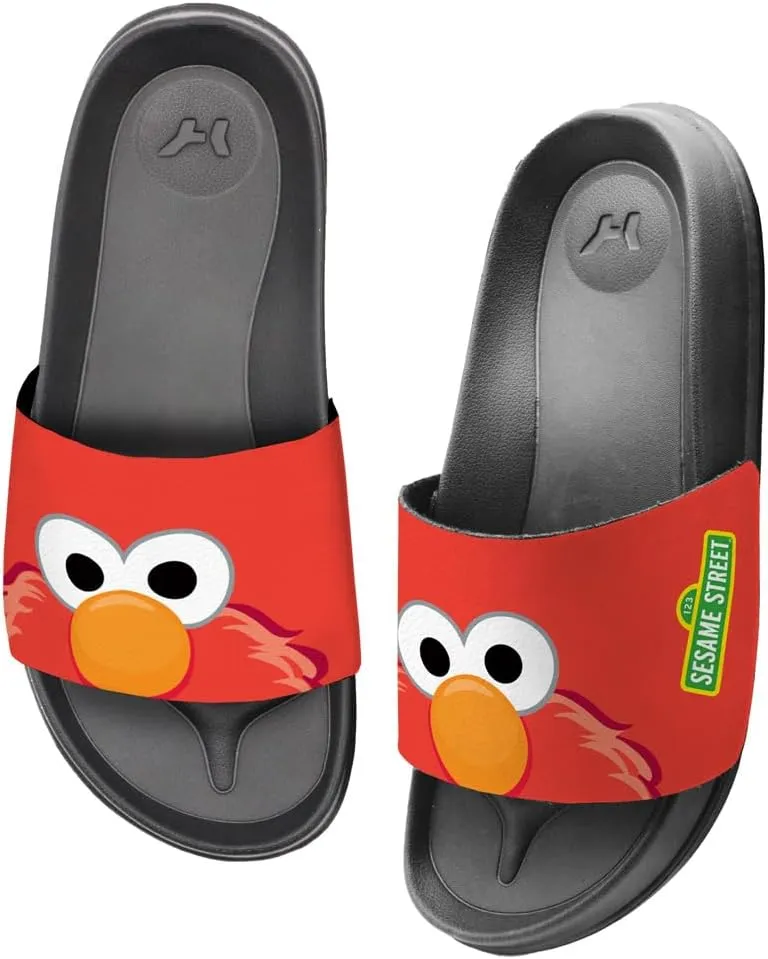 Popfunk Sesame Street Elmo Peaking Unisex Adult Slides Sandals Officially Licensed Hypd Slydr Switch™