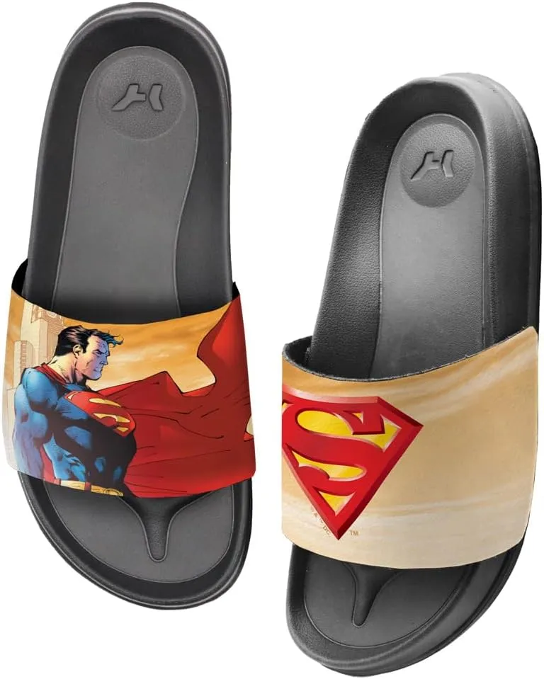 Popfunk Superman Worlds Finest Unisex Adult Slides Adjustable Flip Flop Sandals Officially Licensed Hypd Slydr Switch™